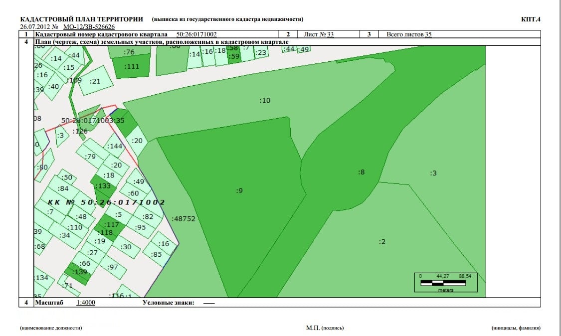 Кадастровый план участка в Нижнем Новгороде